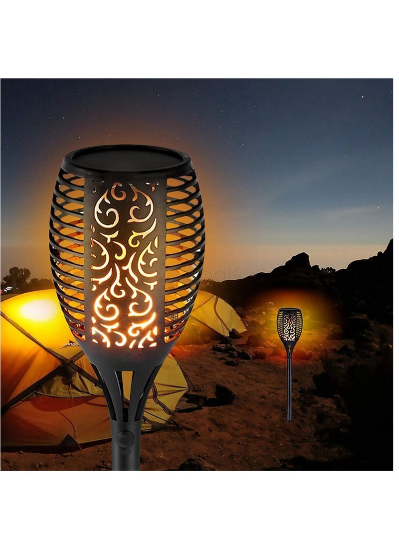 ELTRAZONE Solar Flame Torch Lights Outdoor, Decorative Pack of 1 pcs Each 96 LED Lamp with Dancing Flames Torches Landscape, Waterproof Outdoors Garden Patio Deck Decorations Lighting with Auto On/Of - Image 4