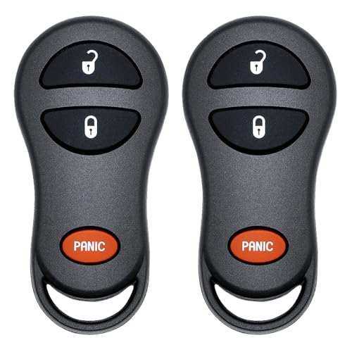 Vurkcy Key Fob Replacement for 2002-2005 Dodge Ram 1500 2500 3500/01-04 Dakota/ 01-03 Durango/ 99-03 Grand Caravan Town & Country/ 99-05 Voyager/ 01-02 Prowler, GQ43VT17T GO43VT13T, 3 Btn, 2Pcs - Image 1