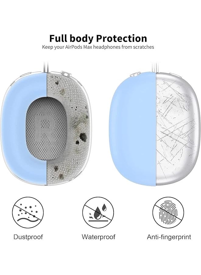 erorex - Silicone Ear Pads Cover Protector For Airpods Max Headphones Cushions Sweatproof Easily Washable Rugged Durability Sky Blue - Image 1