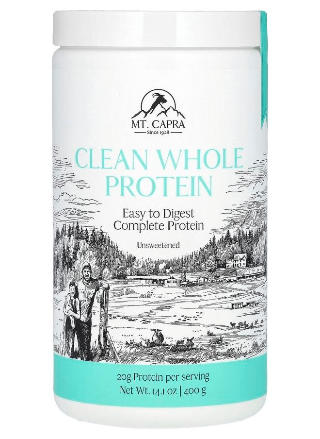 MT. CAPRA SINCE 1928 Clean Whole Protein Unsweetened 14.1 oz (400 g) 