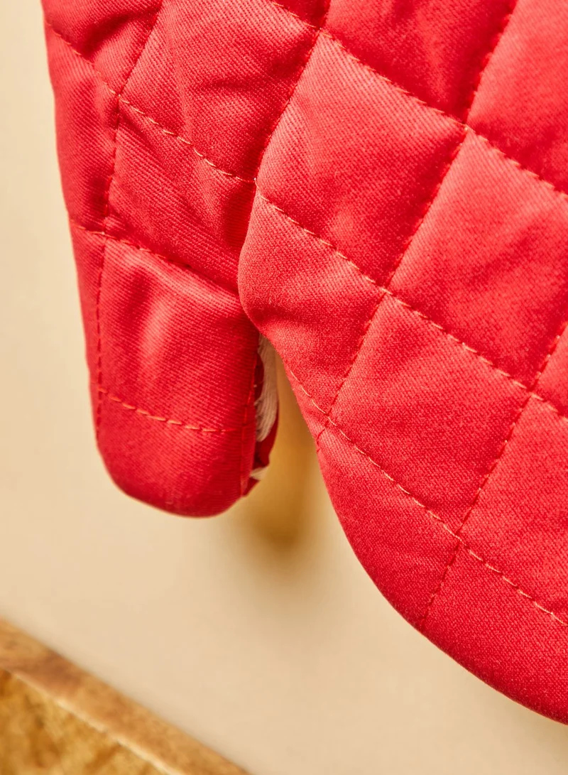 Premier Red Printed Oven Glove