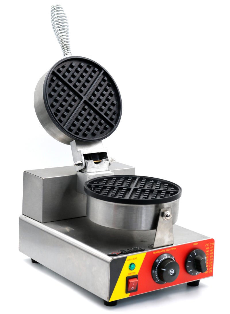 Commercial Waffle Maker Machine for Home & Cafe Waffle Maker Round Belgium Waffles Single Head  - Image 1