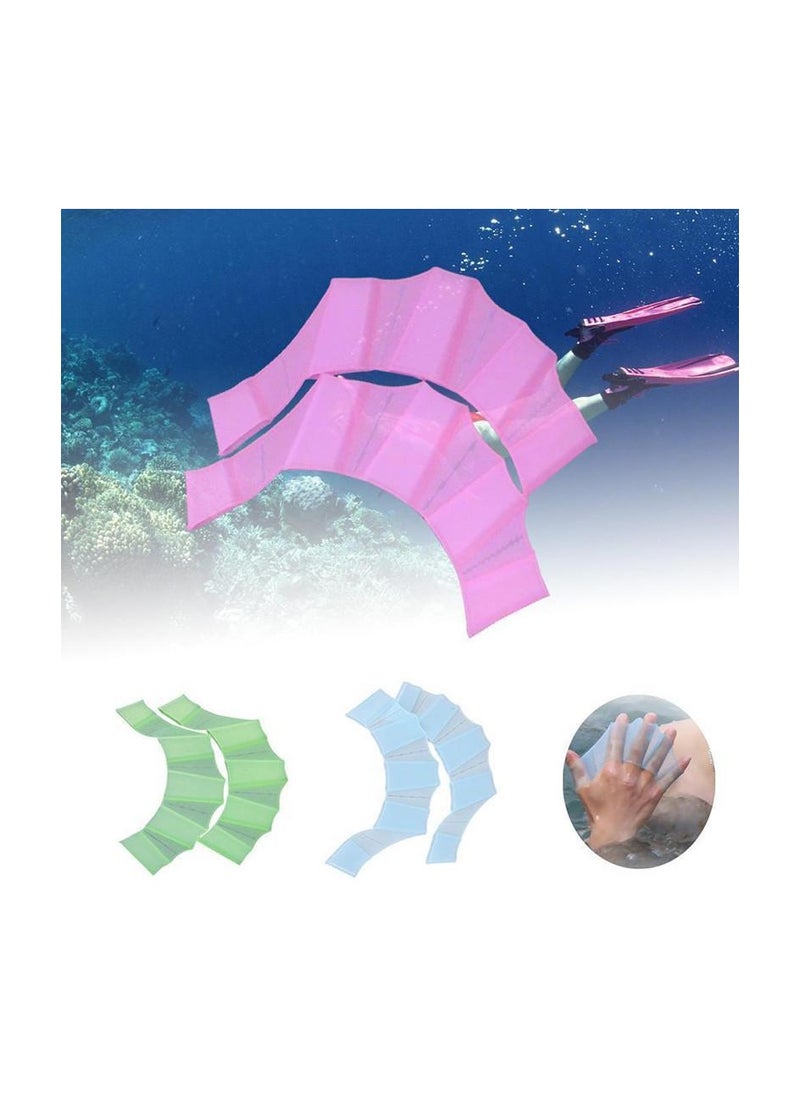 Generic Silicone Girdles Swimming Hand Fins Finger Gloves for Water Sports and Diving  - Image 2