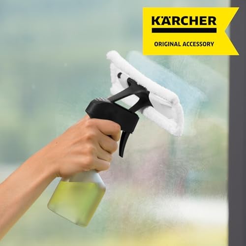 Kärcher أداة تنظيف النوافذ من كيرشر، زجاجة رش، قطعة غيار لمكانس كيرشر للنوافذ - مع وسادة ميكروفايبر (للاستخدام الداخلي) - Image 2