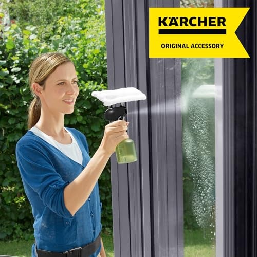 Kärcher أداة تنظيف النوافذ من كيرشر، زجاجة رش، قطعة غيار لمكانس كيرشر للنوافذ - مع وسادة ميكروفايبر (للاستخدام الداخلي) - Image 3