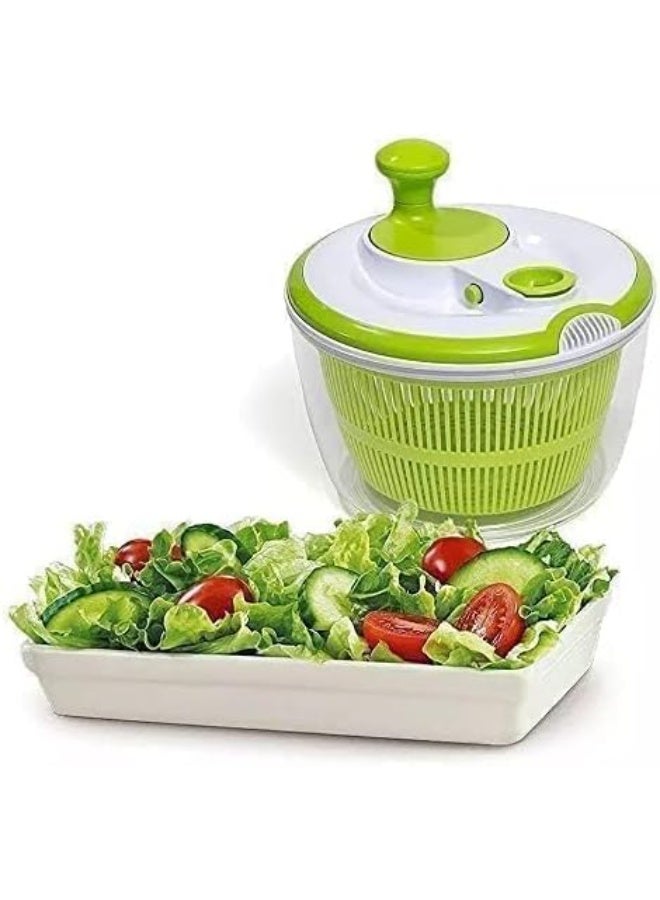 Large Salad Spinner and Keeper - 5L Lettuce Spinner Vegetable Washer Dryer with Large Salad Bowl and Plastic Colander  - Image 2