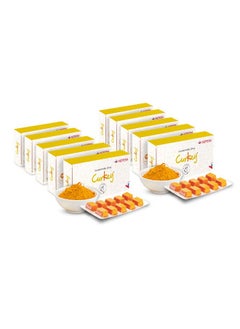 Pastilles For Quick Relief From Sore Throat With Natural Curcumin Extract From Turmeric | Sugar Free, Mint Flavour - 10 Pastilles (Pack Of 10)