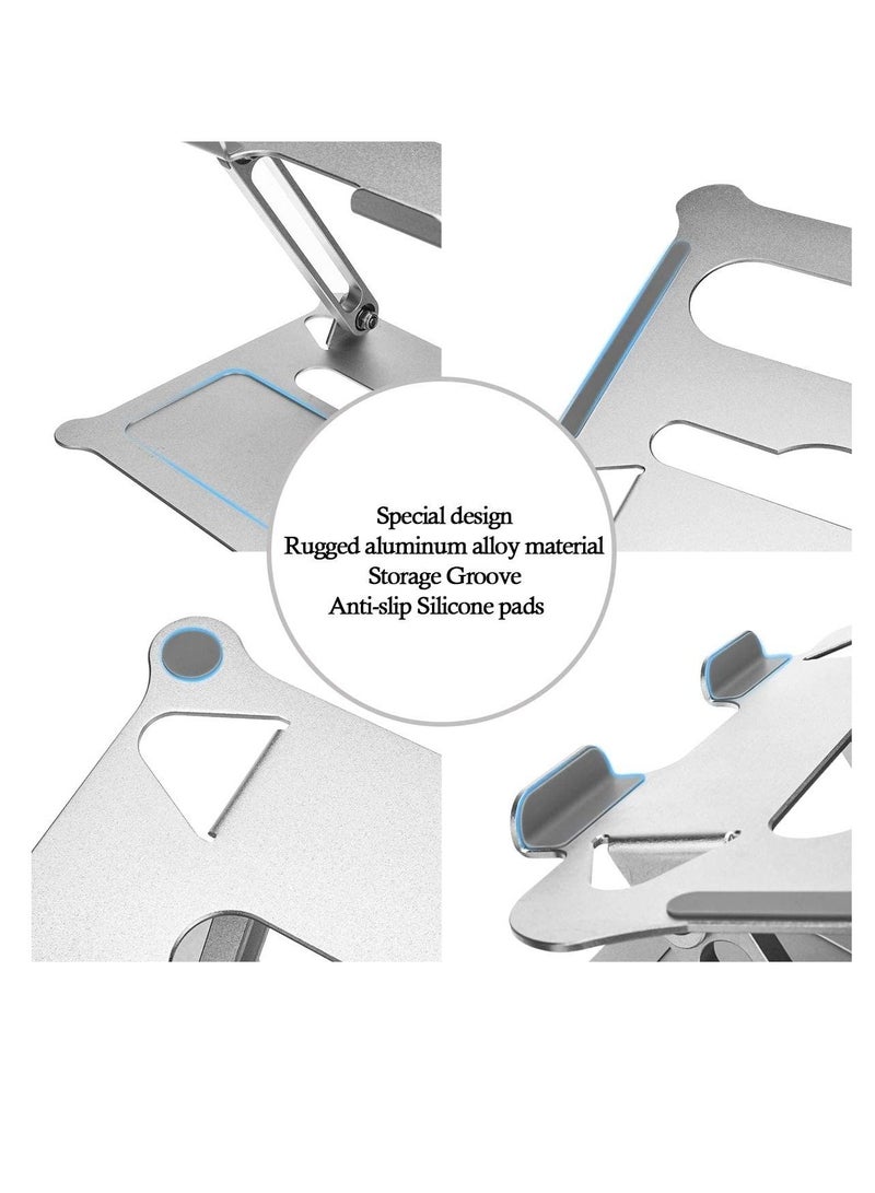 Adjustable Laptop Stand, Ergonomic Laptop Stand for Desk , Light Weight Aluminum Laptop Holder, Computer Stand Compatible with Mac MacBook Pro Air, Lenovo, HP, Dell - Image 4