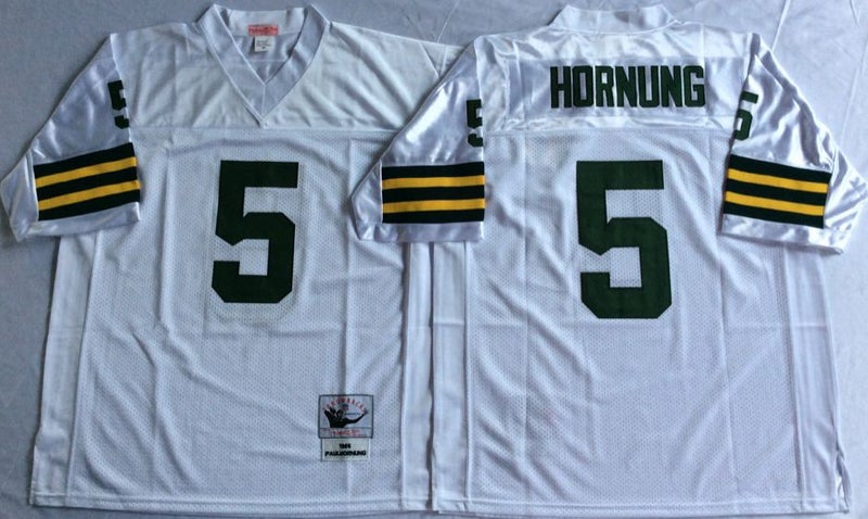 Green Bay Packers Hall of Fame Retro Jersey - Numbers 92, 5, 15, 66, MN