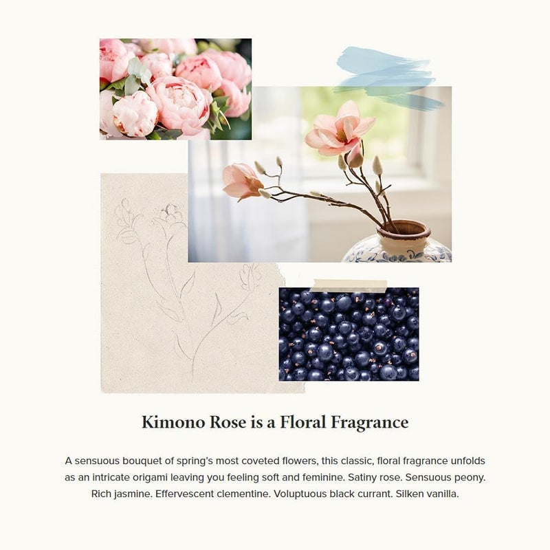 Thymes Kimono Rose Body Lotion 270ml - Luxurious Moisturizing Formula with Shea Butter and Sakura Blossom - Image 2