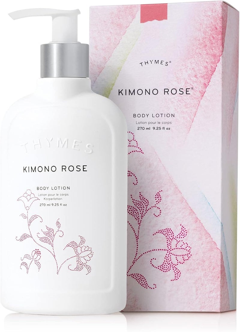 Thymes Kimono Rose Body Lotion 270ml - Luxurious Moisturizing Formula with Shea Butter and Sakura Blossom - Image 1