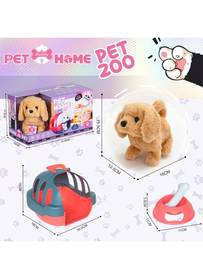 Electric Plush Cute Pet Simulation Puppy Wagging Tail Will Walk And Jump Call Rabbit Dog Play House Toy Suit Wholesale-Color:JY589613881  - Image 4