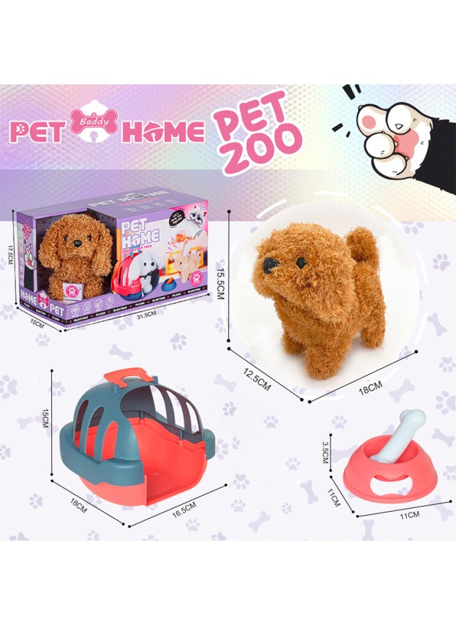 Electric Plush Cute Pet Simulation Puppy Wagging Tail Will Walk And Jump Call Rabbit Dog Play House Toy Suit Wholesale-Color:JY589613881  - Image 3