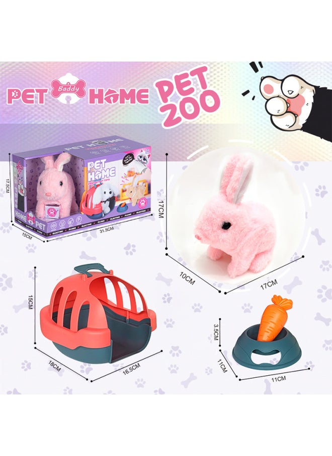 Electric Plush Cute Pet Simulation Puppy Wagging Tail Will Walk And Jump Call Rabbit Dog Play House Toy Suit Wholesale-Color:JY589613881  - Image 2