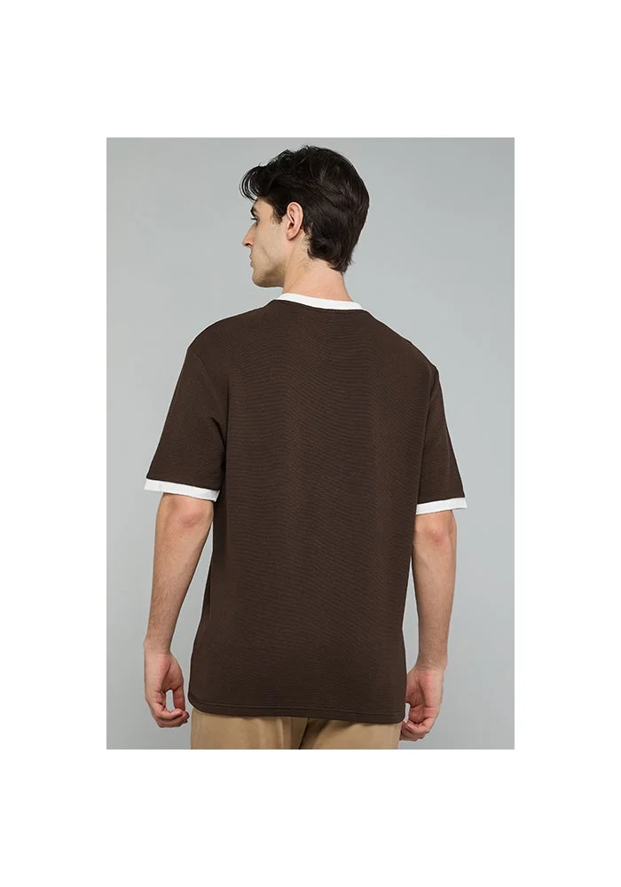 R&b  Typography Print T-Shirt with Crew Neck and Short Sleeves for Men | Best Price UAE