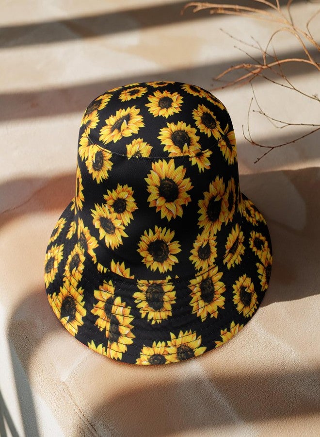 VRITRAZ Comfortable Adults Unisex Reversible Hats for Mens and Women (Color-Sunflower Black) - Image 3