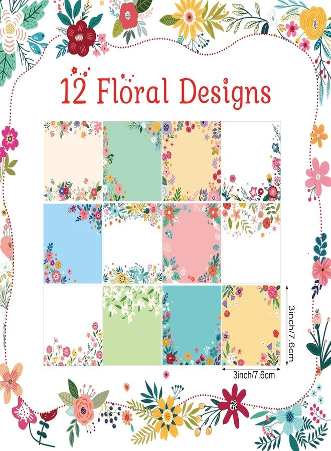 MALOKI 24 Pcs Floral Pens with Flower Sticky Notes Fancy Cute Ballpoint Pens for Women Girls Good Smooth Pens for Writing School Stationery Set for Office Party Supplies,Mother's Day Gift - Image 2