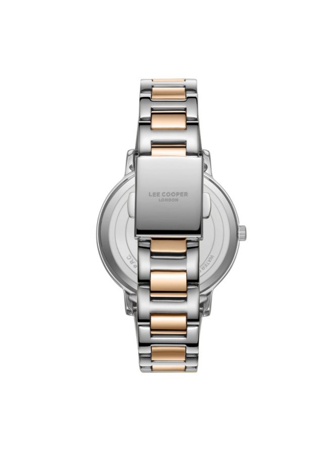 لي كوبر ساعة لي كوبر نسائية متعددة الوظائف بسوار معدني فضي - Image 4