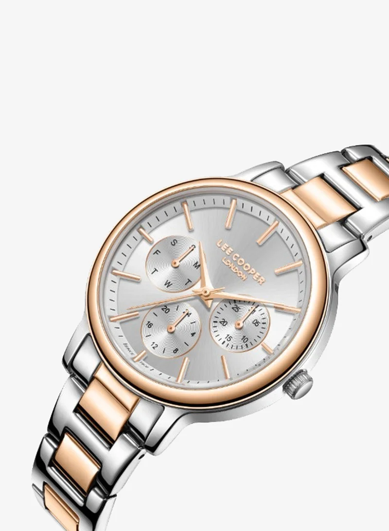 Lee Cooper Lee Cooper LC07946.530 Women Multi Function Display Watch & Metal Strap Silver