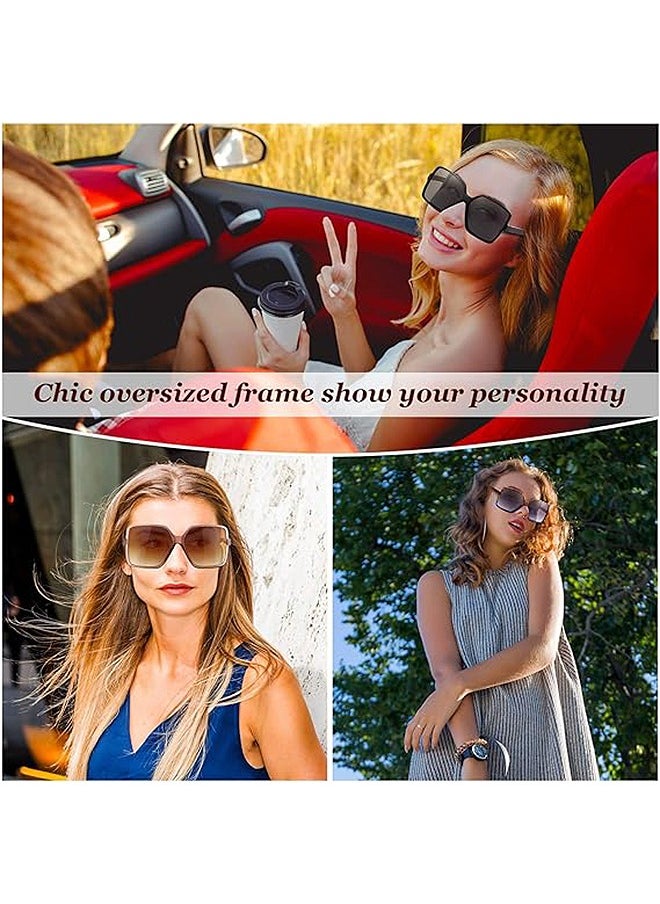 Zoreya - 3 Pcs Square Sunglasses, Stylish Tinted Eyewear, Fashion Trend Vintage Sunglasses - Image 1