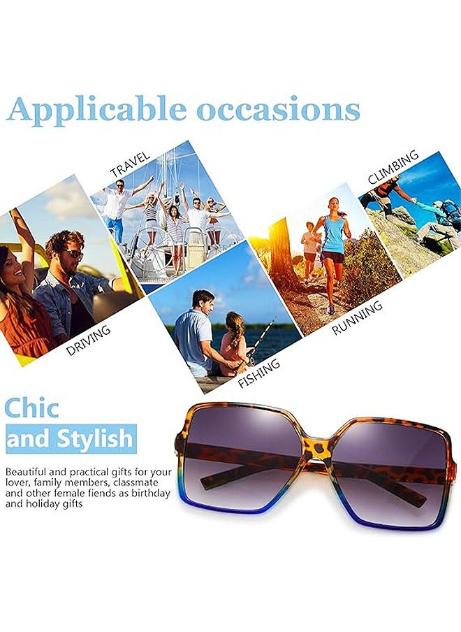 Zoreya - 3 Pcs Square Sunglasses, Stylish Tinted Eyewear, Fashion Trend Vintage Sunglasses - Image 1