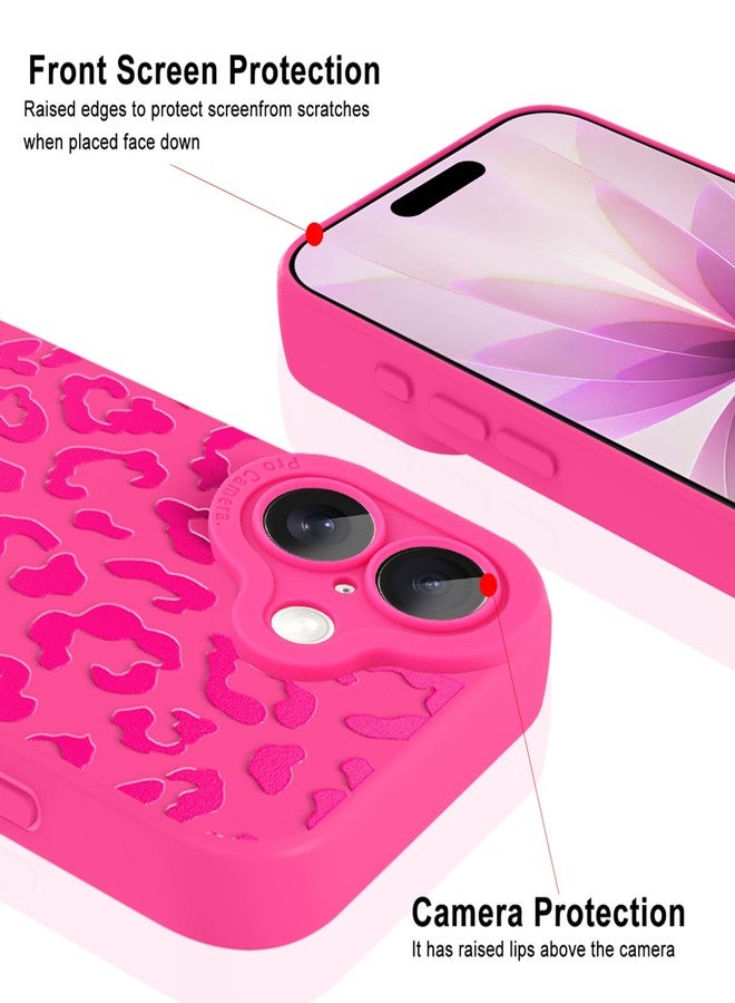 زيي جراب ZIYE مصمم خصيصًا لهاتف iPhone 17، بنقشة جلد النمر باللون الوردي الفاتح، مع حماية للكاميرا، مصنوع من مطاط السيليكون TPU الناعم، بتصميم الفهد، متوافق مع iPhone 17 بشاشة 6.3 بوصة. - Image 3