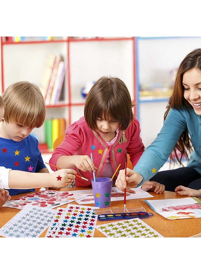 JANYUN 2240Pcs Metallic Glitter Foil Star Stickers Self-Adhesive Holographic Star Sticker Reward Labels for DIY Crafts Scrapbooking School Office Supplies (Star Style) - Image 3