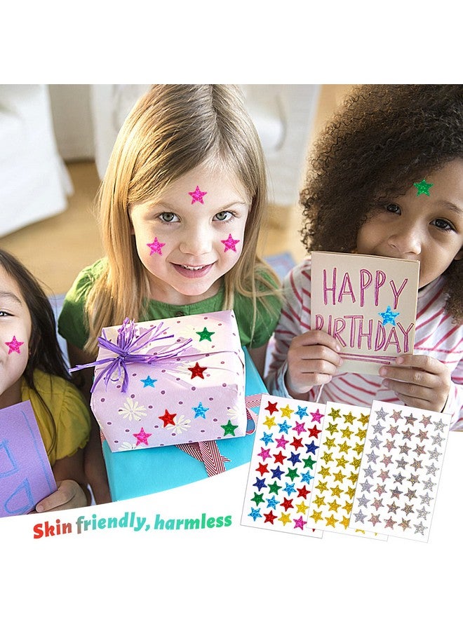 JANYUN 2240Pcs Metallic Glitter Foil Star Stickers Self-Adhesive Holographic Star Sticker Reward Labels for DIY Crafts Scrapbooking School Office Supplies (Star Style) - Image 5