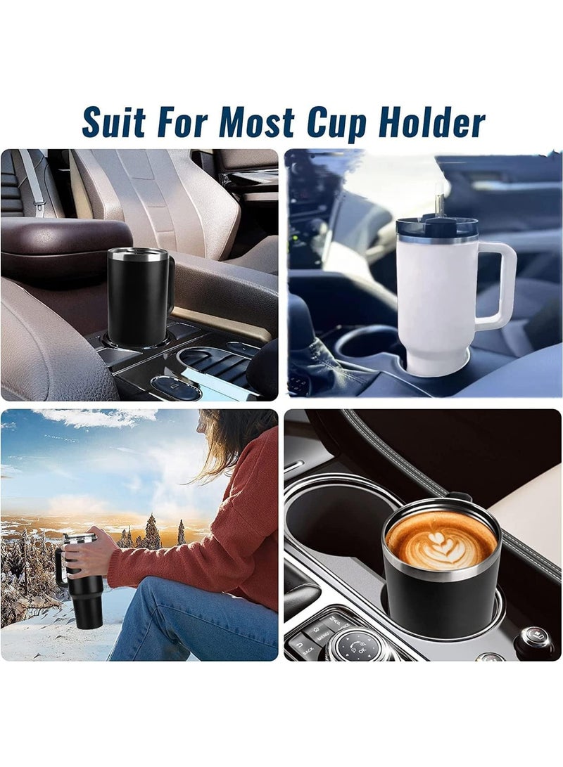 ستانلي كوب ستانلي المعزول المصنوع من الفولاذ المقاوم للصدأ مع مقبض - كوب سفر متين مع عزل مفرغ مزدوج الجدار، وغطاء بثلاثة أوضاع، وقشة قابلة لإعادة الاستخدام، وقاعدة مناسبة لحامل الأكواب لترطيب طويل الأمد سواء كان ساخنًا أو باردًا - Image 4