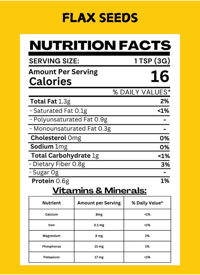 HERITAGE HARVEST - Chia & Flax Seeds Superfoods Power Pack – Omega-3 Rich, High Fiber & Protein, Boosts Energy, Health, & Weight Management, Supports Digestive Health & Skin Glow – 200g Chia Seeds & 150g Flax Seeds - Image 1