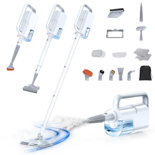 LABIGO 10-in-1 Steam Mop with Detachable Handheld Steamer, 350ml Tank, 10s Heat-Up, 248°F Steam Cleaner, 2-Level Control and Swivel Head for Floors, Carpets, Tiles, BBQ grill and Multi-Surface - Image 1
