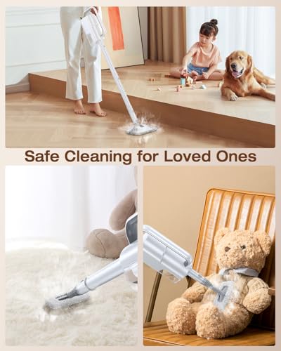 LABIGO 10-in-1 Steam Mop with Detachable Handheld Steamer, 350ml Tank, 10s Heat-Up, 248°F Steam Cleaner, 2-Level Control and Swivel Head for Floors, Carpets, Tiles, BBQ grill and Multi-Surface - Image 5