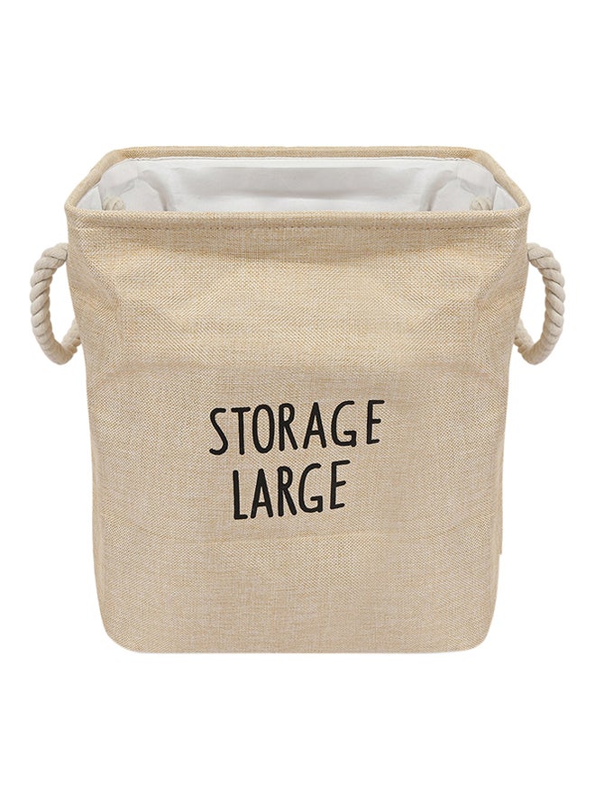 NIBEMINENT Foldable Laundry Hamper Beige 40 x 36 26centimeter  - Image 1