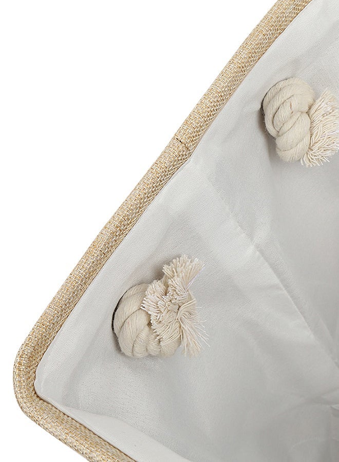 NIBEMINENT Foldable Laundry Hamper Beige 40 x 36 26centimeter  - Image 4