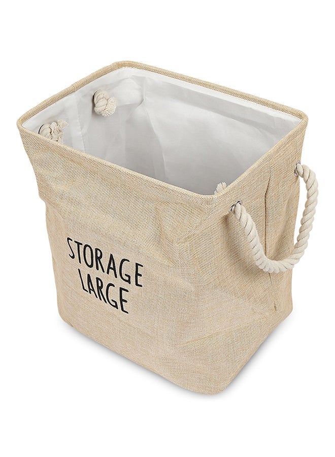 NIBEMINENT Foldable Laundry Hamper Beige 40 x 36 26centimeter  - Image 2