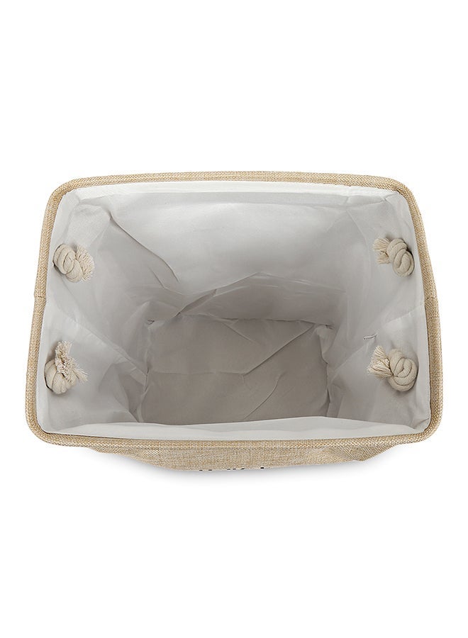 NIBEMINENT Foldable Laundry Hamper Beige 40 x 36 26centimeter  - Image 3