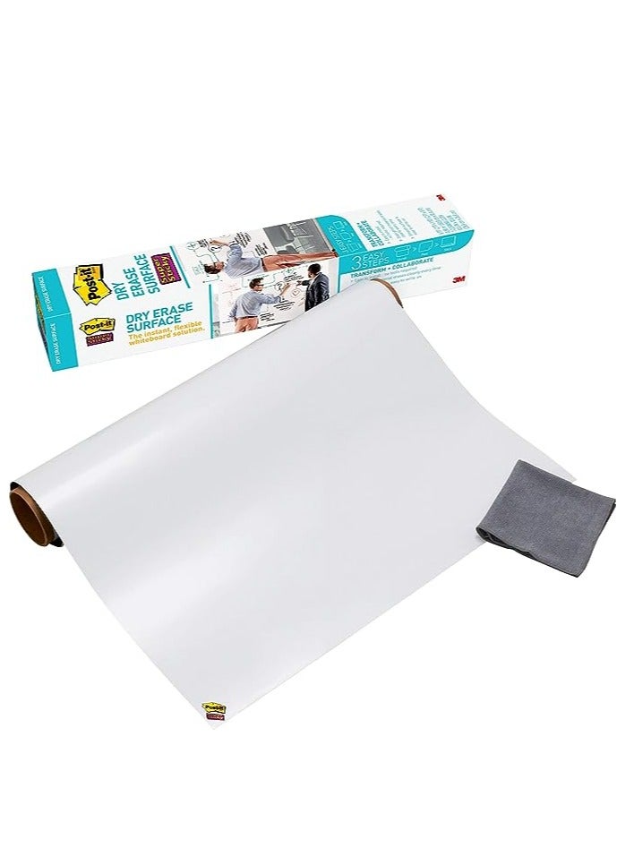 Post It Post-it Dry Erase Whiteboard Surface 2 x 3 in (60.9 cm x 91.4 cm), 1 roll/pack | White Color | Sticker Whiteboard Film Surface for Walls, Doors, Tables and More | Removable | Easy Installation - Image 3