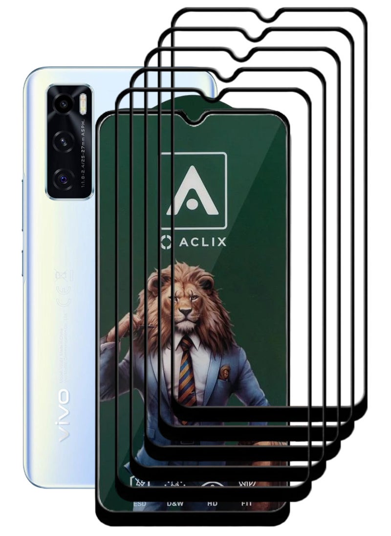 ACLIX 5 Pieces Antistatic ESD Dustproof Premium Quality High Definition Tempered Glass Screen Protector Designed For vivo Y70 - Image 1