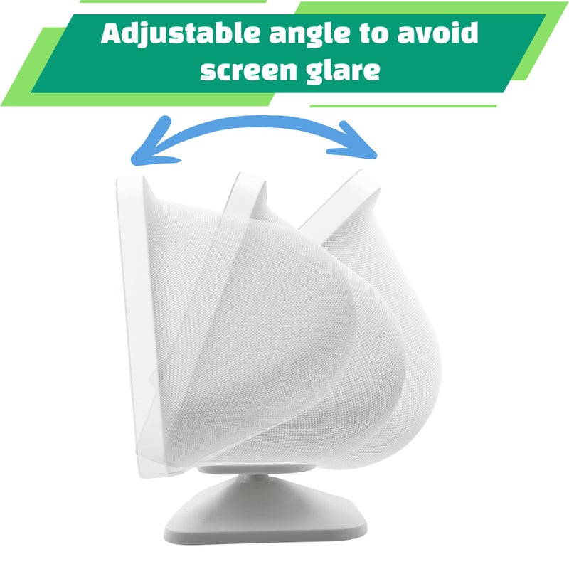 Sintron Adjustable Magnetic Stand Mount for Shá´w 8 3rd gen, Smart Display Stand Holder with 360 Degree Rotation, Swivel & Tilt Function, Anti-Slip Base - White Compatible with iPhone 12 & newer models - Image 3