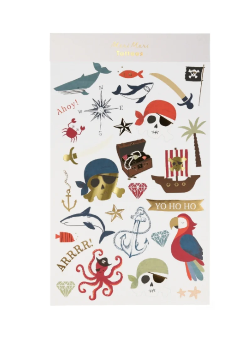 Meri Meri Large Pirate Tattoo Sheets