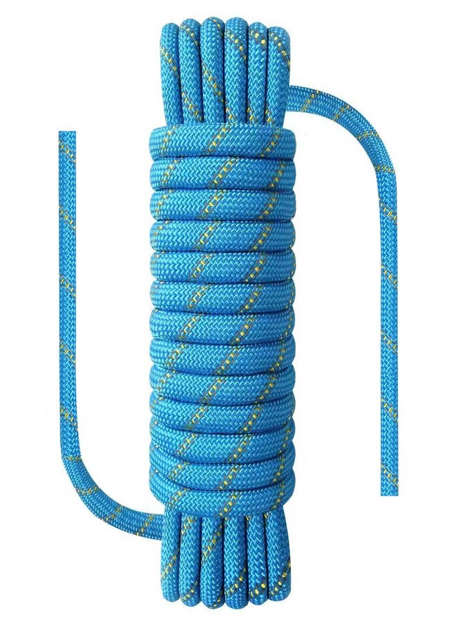 NorthPada 3/8 in (10mm) x 16 ft (5Meter) Nylon Static Rock Climbing Rope Explore a Cave Rope Rappelling Rope Rescue Rope Boat Rope Anchor Dock Lines Tree Climbing Felling Pulling Rope Reflective Blue - Image 1