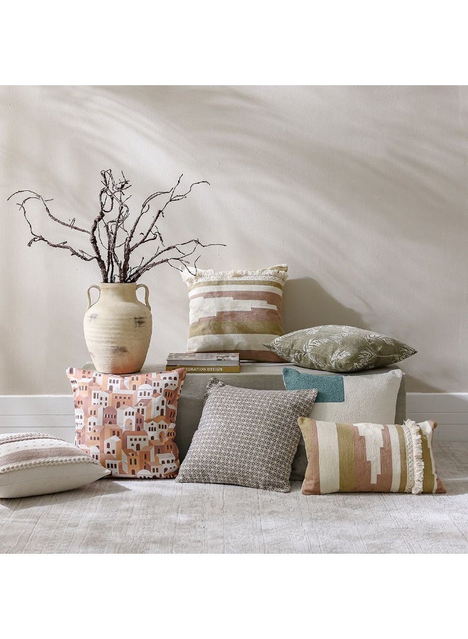 DANUBE HOME Toss Pillow With Zipper Without Piping | Patio Throw Pillow Garden Farmhouse Decor | Decorative Cushion For Outdoor Seating Chair Sofa Swing Gazebo 45X45cm-Print Rio - Image 4