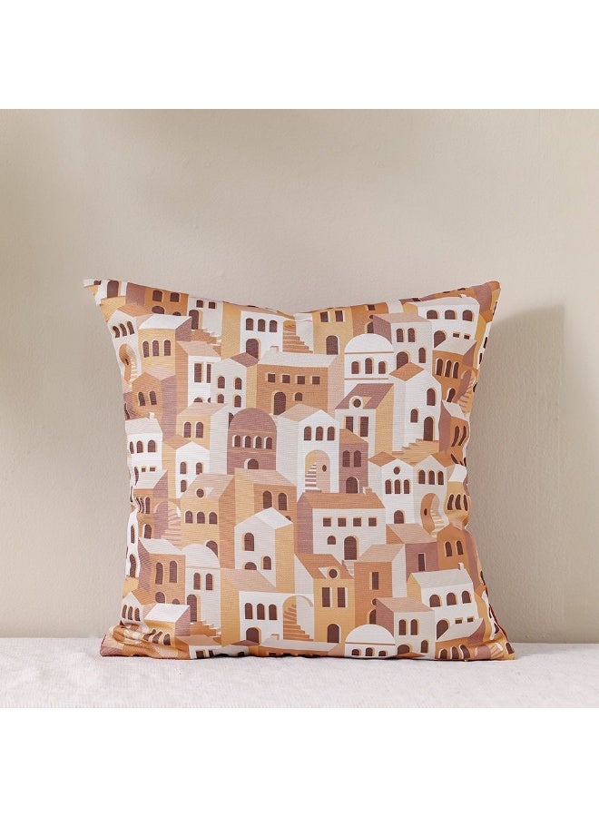 DANUBE HOME Toss Pillow With Zipper Without Piping | Patio Throw Pillow Garden Farmhouse Decor | Decorative Cushion For Outdoor Seating Chair Sofa Swing Gazebo 45X45cm-Print Rio - Image 1