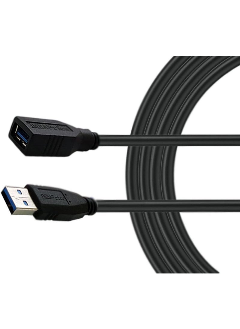 iMBAPrice iMBAPrice USB 30 Extender  15 Feet SuperSpeed USB 30 A Male to USB 30 A Female Extension Cable Black a Charging  Data Transfer for Keyboard Mouse Printer Flash Drive Hard Drive and More  - Image 1