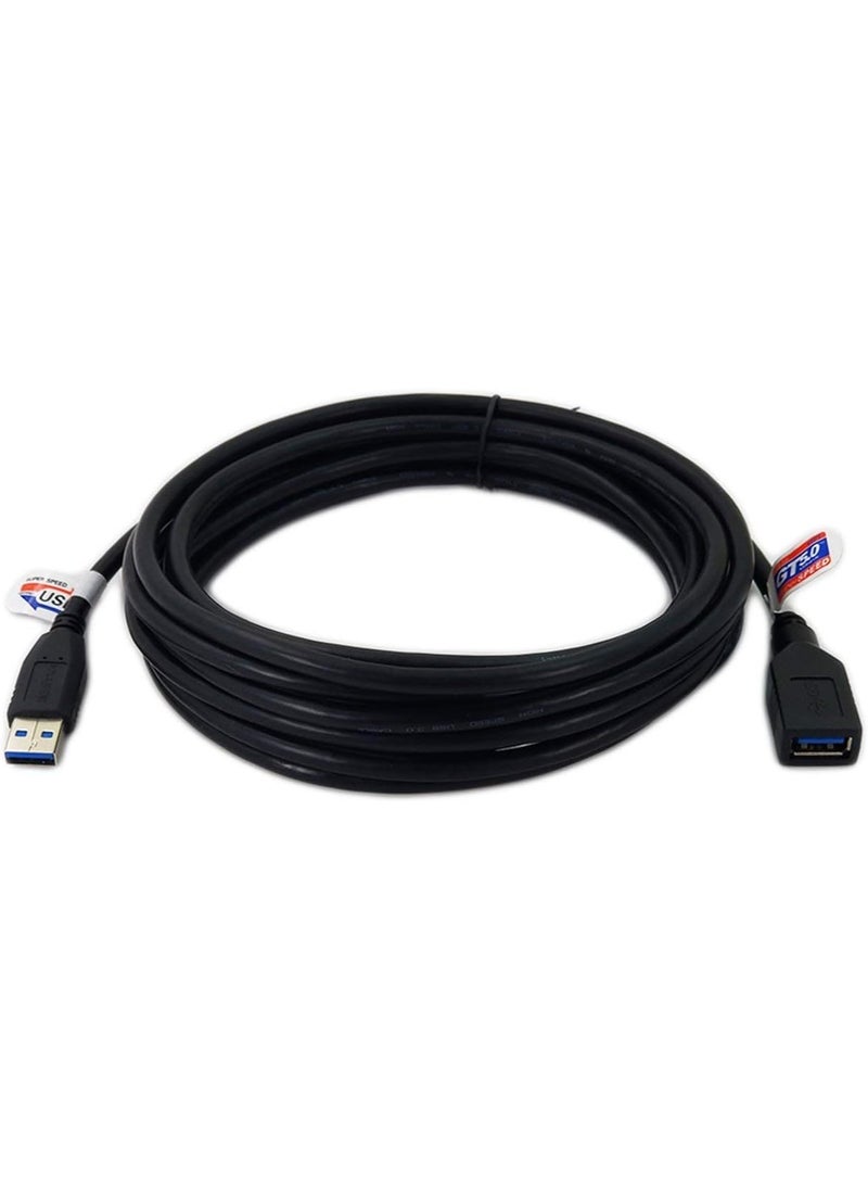 iMBAPrice iMBAPrice USB 30 Extender  15 Feet SuperSpeed USB 30 A Male to USB 30 A Female Extension Cable Black a Charging  Data Transfer for Keyboard Mouse Printer Flash Drive Hard Drive and More  - Image 2