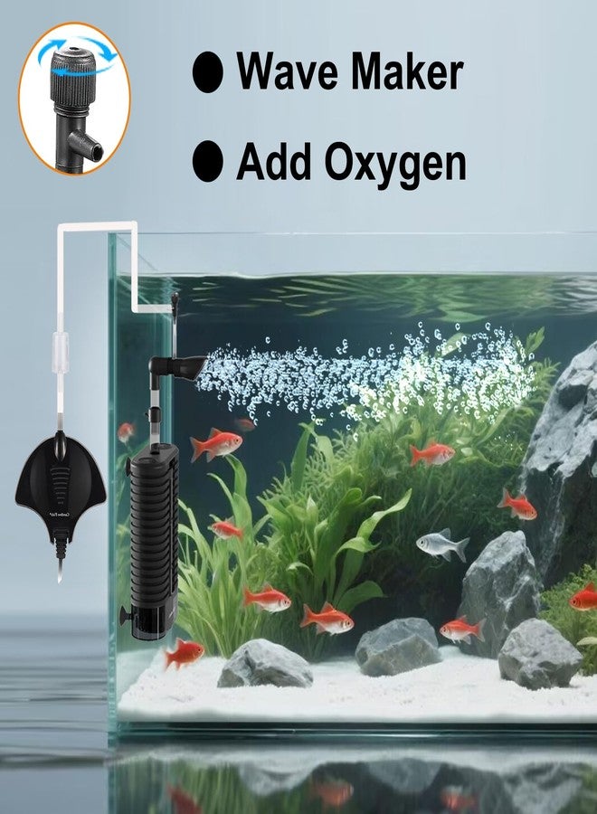 Carefree Fish فلتر إسفنجي هادئ يعمل بمنفذ USB لأحواض الأسماك من كيرفري، مناسب لأحواض أسماك سعة 20-60 جالون، للمياه المالحة والعذبة، مزود بكرات ترشيح بيولوجية وأسرّة مميعة. - Image 4
