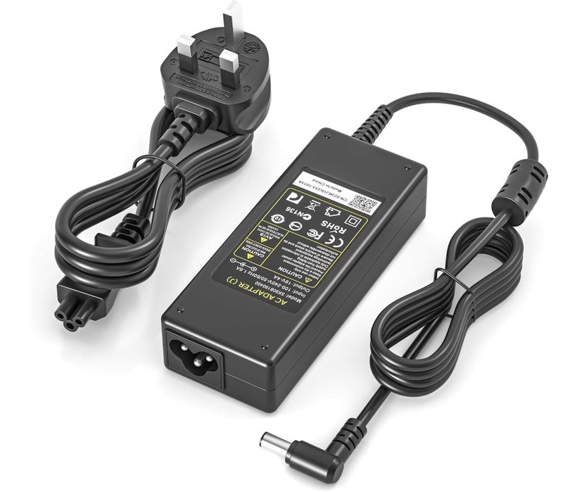 80W 19V AC Adapter for LG Monitor Power Cord LG Electronics 32" 27" 24" 19" 20" 22" LCD LED HD TV 27GL83A-B 27MN60T-W 27ML600M, for Samsung TV Monitor 32" UN32J4000 UN32J4000AF UN32J5003 Charger - Image 1