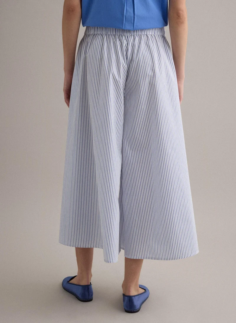 Ovs  OVS Long White And Blue Striped Pure Cotton Skirt for Women | Best Price UAE