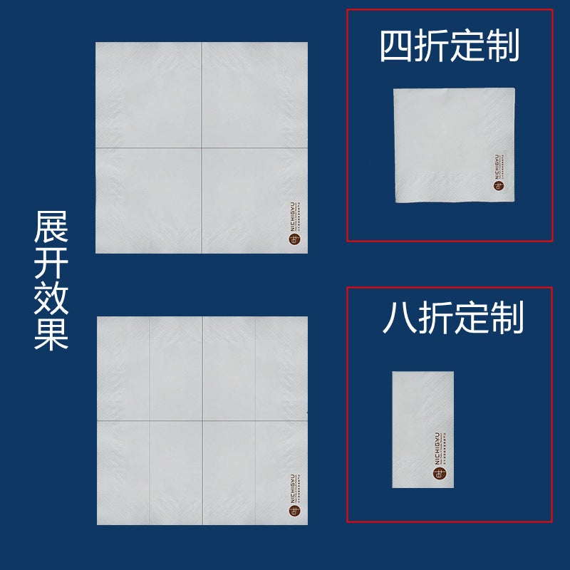 Commercial Napkins With Logo Printed On El Milk Tea Burger Western Steak Catering Square Printed Napkins Affordable - Image 5