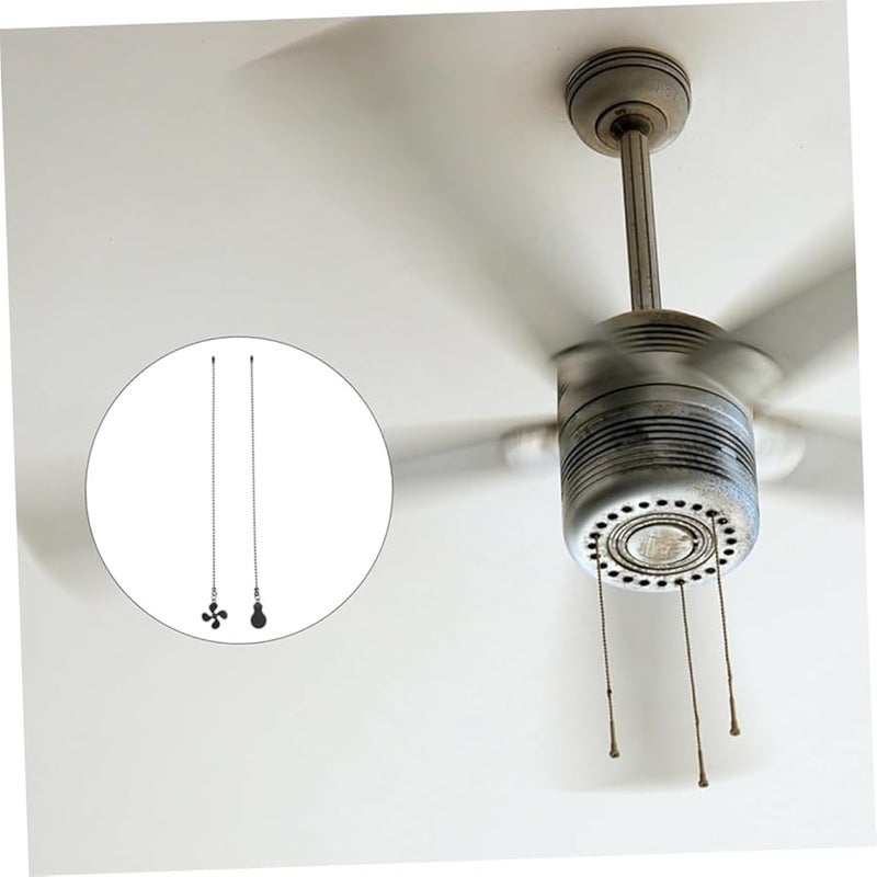 ملحق سلسلة سحب مروحة سقف معدنية - زخرفة أنيقة للاستخدام المنزلي في المصابيح - Image 4